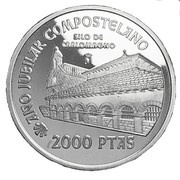 2000 Pesetas - Juan Carlos I Silo de Carlomagno, Spain, 1999 reverse image