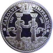 2000 Pesetas Charles V,Pillars of Hercules, Spain, 2000 reverse image