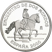 2000 Pesetas Horseman, Spain, 2000 reverse image