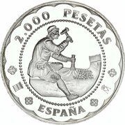 2000 Pesetas Hammer minting obverse image