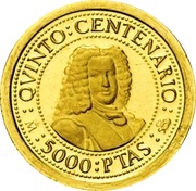 5000 Pesetas - Juan Carlos I Fernando VI, Spain, 1991 reverse image