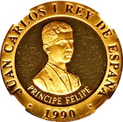 10 000 Pesetas Gymnastics obverse image