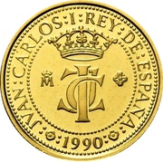 10 000 Pesetas - Juan Carlos I Cuauhtemoc obverse image