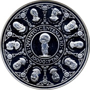 10 000 Pesetas - Juan Carlos I Discoverers and Liberators, Spain, 1991 reverse image