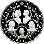 10 000 Pesetas - Juan Carlos I Nobel laureates in Literature obverse image