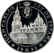 10 000 Pesetas Cathedral and pilgrims obverse image