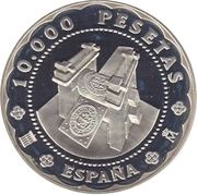 10 000 Pesetas Milled minting obverse image