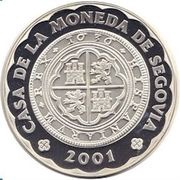 10 000 Pesetas Milled minting, Spain, 2001 reverse image