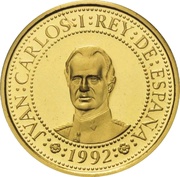 20 000 Pesetas - Juan Carlos I Screw press obverse image