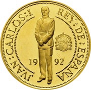 40 000 Pesetas - Juan Carlos I Coin press obverse image