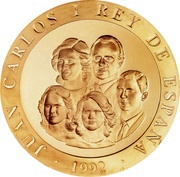 80 000 Pesetas - Juan Carlos I Two boys playing dice obverse image