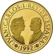 80 000 Pesetas - Juan Carlos I Hammer minting obverse image