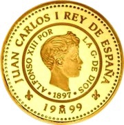 80 000 Pesetas 100 pesetas of Alfonso XIII obverse image