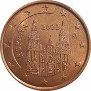 1 Euro Cent 1st type obverse image