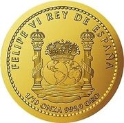 15 Euro Cents - Felipe VI Bull - Gold Bullion Coin obverse image