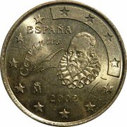 50 Euro Cents 1st type; 1st map obverse image