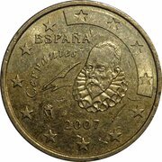 50 Euro Cents 1st type; 2nd map obverse image
