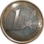 1 Euro - Juan Carlos I 1st type - 1st map reverse image