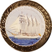 1½ Euro School Ship Juan Sebastián de Elcano obverse image