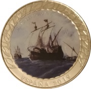 1½ Euro Sailing Vessel 14th century obverse image