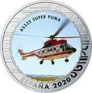 1½ Euros AS332 Super Puma obverse image