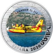 1½ Euros Canadair CL-215 obverse image