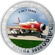 1½ Euros F-86 F Sabre obverse image