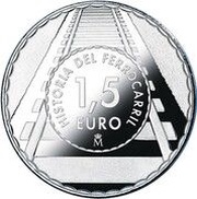 1½ Euros Locomotive 1615, Spain, 2021 reverse image