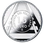 1½ Euros Talgo II, Spain, 2021 reverse image
