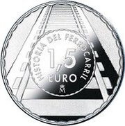 1½ Euros TGV - Train Grand Vitesse, Spain, 2021 reverse image