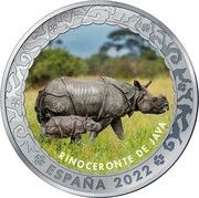 1½ Euros Javan rhinoceros obverse image