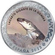 1½ Euros La Gomera giant lizard obverse image