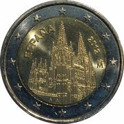 2 Euros Burgos Cathedral obverse image