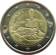 2 Euros Park Güell obverse image