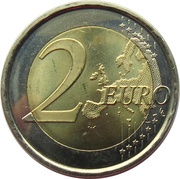2 Euros Park Güell reverse image