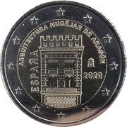 2 Euros Mudejar Architecture of Aragon obverse image