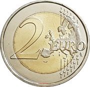 2 Euros Circumnavigation, Spain, 2022 reverse image