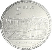 5 Euros Ávila, Spain, 2010 reverse image