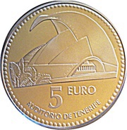 5 Euros Santa Cruz de Tenerife, Spain, 2011 reverse image