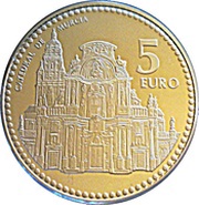 5 Euros Murcia, Spain, 2011 reverse image