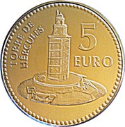 5 Euros La Coruña reverse image