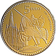 5 Euros Burgos, Spain, 2011 reverse image