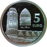 5 Euros Lérida, Spain, 2012 reverse image