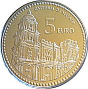 5 Euros Málaga, Spain, 2012 reverse image