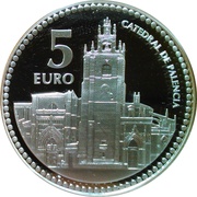 5 Euros Palencia, Spain, 2012 reverse image