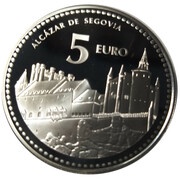 5 Euros Segovia reverse image