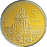 5 Euros Valladolid, Spain, 2012 reverse image