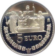 5 Euros - Juan Carlos I 75th birthday, Spain, 2013 reverse image