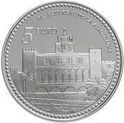 5 Euros Royal Palace of La Almudaina, Spain, 2013 reverse image
