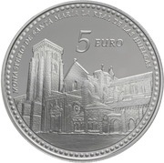 5 Euros Monastery of Santa María la Real de Las Huelgas, Spain, 2013 reverse image